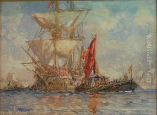 The Royal Barge Setting Off - view 1