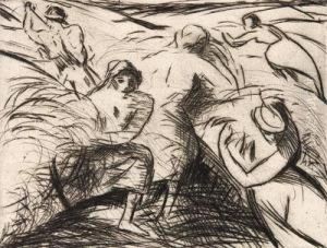 Bei Der Heuernte by Alfred Partikel