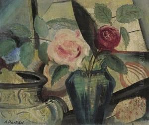 Stillleben Mit Krug Und Vase by Alfred Partikel