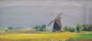 Landschaft Mit Muhle by Alfred Partikel