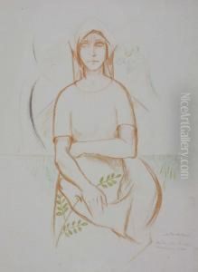 Studie Zur Hirtin by Alfred Partikel