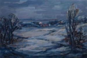Dars-dorflandschaft Im Winter by Alfred Partikel