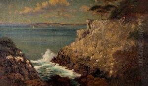 Carmel Coast With Cypress Trees by Richard Langtry Partington