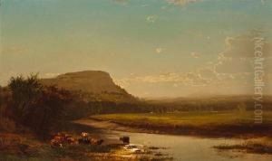 Sunset On The Hudson by Arthur Parton