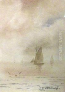 Shipping Becalmed by Frederick Henry Partridge