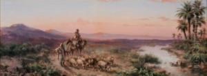 Caravan At Sunset by Paul Pascal