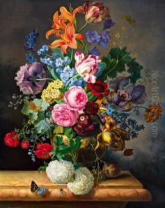 Grande Quadro Di Fiori Con Rose