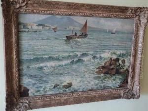 Coastal Scene With Boats by Lazzaro Pasini