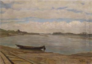 Il Po Nell'emilia by Lazzaro Pasini