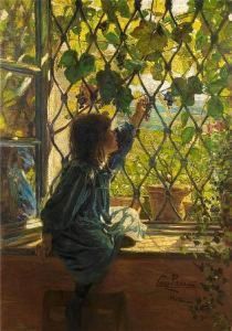 Picking Grapes by Lazzaro Pasini