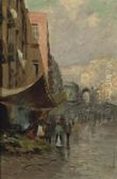 An Italian Street Market - view 1