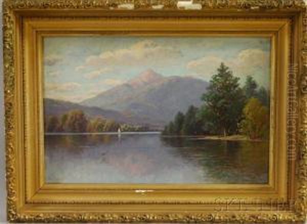 Mountain View Across A Lake, Possibly Mount Chocorua - view 1