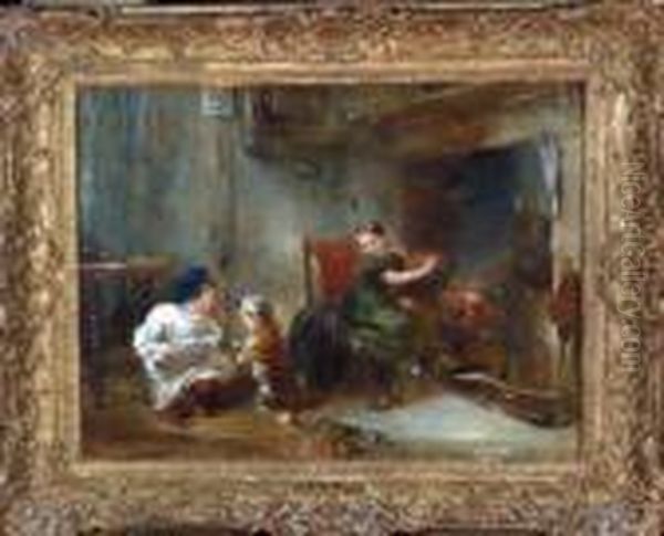 A Cottage Interior With Two Children And Their Dog At Ahearthside - view 1