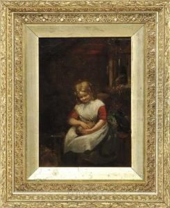 Young Girl With Rabbit