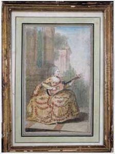 Portrait D'une Jeune Femme Jouant De by Pierre Pasquier