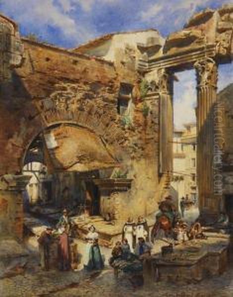 Der Romische Fischmarkt Bei Sant' Angelo In Pescheria - view 1