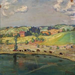 Russian Summer Landscape by Leonid Ossipovich Pasternak