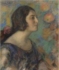 Portrait Of Judith Spat by Leonid Ossipovich Pasternak