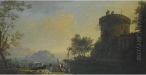 An Italianate Landscape, With The Tomb Of The Plautii by Thomas Patch