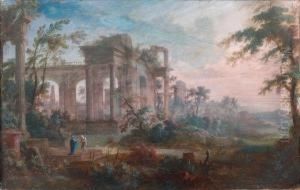 < Paysages De Ruines Romaines >. by Pierre-Antoine Patel