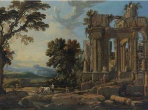 Landscape With Classical Ruins by Pierrele Bon I Patel