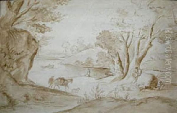 Landscape With Peasants - view 1