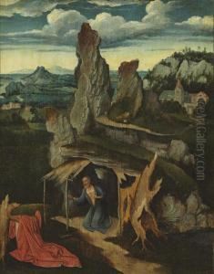 Saint Jerome In The Wilderness by Joachim Patenir