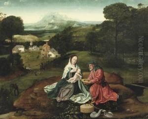 The Rest On The Flight Into Egypt by Joachim Patenir
