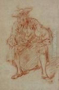 Fumeur De Pipe Assis by Jean-Baptiste Joseph Pater
