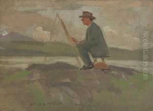 Father Sketching, Rough Firth - view 1