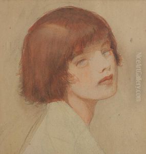 Study Of A Girl's Head by Hamish Constable Paterson