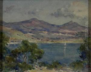 View Of A Loch With Sailing Boat