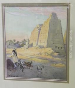 View Of The Temple At Karnak by Hugh Paton