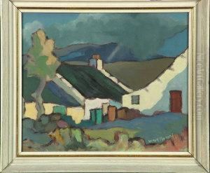 Whitewashed Cottages by Hugh Paton