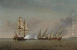 A Royal Navy Sloop, Most Probably H.m.s. by Richard Paton