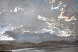 Sunset Over Scottish Loch by Waller Hugh Paton