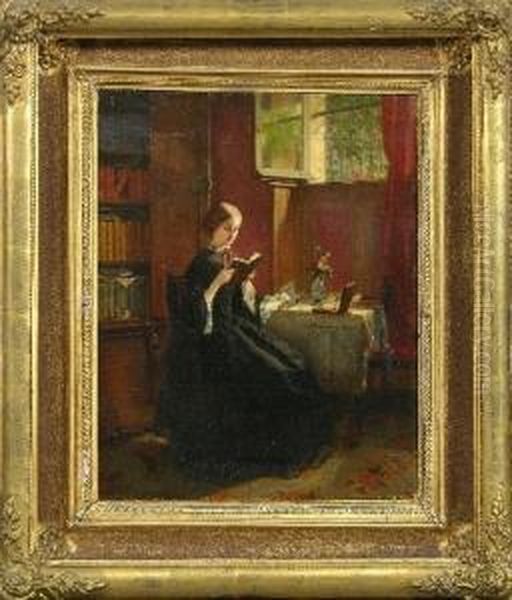 Junge Frau Bei Der Buchlekture - view 1