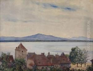 Au Bord Du Lac Leman by Emile Patru