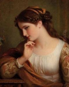 Junge Schonheit In Gedanken by Alfred Patten