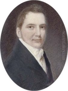 A Gentleman, In Black Coat, White Waistcoat And Cravat by George Patten