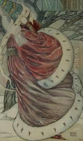 Winter
A Mediaeval Lady In Ermine Lined Cloak - view 1
