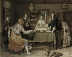 The Poet, Andrew Marvell, Being Offered A Commission by William Vandyke Patten