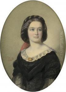 Bildnis Einer Jungen Dame Mit Haarkranz by Otto Patzig