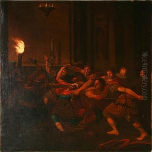 The Murder Of King Knudthe Holy In St. Albani Church In Odense - view 1