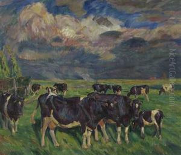 Kuhe Auf Einer Friesischen Sommerwiese - view 1