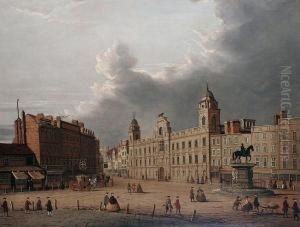 A View Of Northumberland House And Charing Cross; And A View Of Westminster Hall
