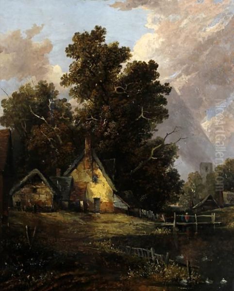 Riverside Cottage And Church - view 1