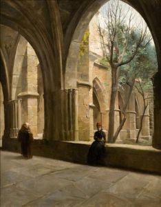 Figure Nel Chiostro by Louis Auguste Albert Paul