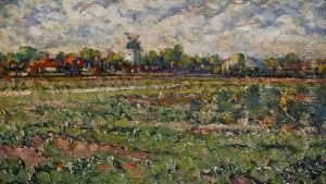 A Windmill In A Landscape by paul