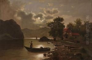 Paesaggio Al Chiaro Di Luna